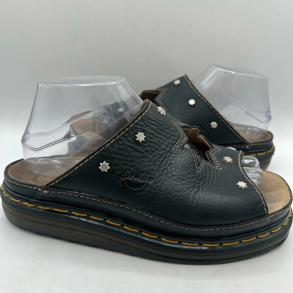 RARE vintage Dr Marten Star Cut Out Studded Slides Made In England Dunnet Sandal - Picture 9 of 17